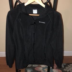 Black Columbia Zip-up Fleece Sweater Small